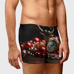 Трусы-боксеры мужские Новогодние часы, цвет: 3D-принт — фото 2