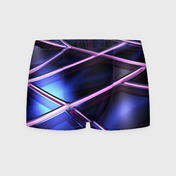 Трусы-боксеры мужские Фиолетовая геометрическая абстракция, цвет: 3D-принт