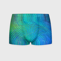 Трусы-боксеры мужские Синусоидные волны из квадратиков, цвет: 3D-принт