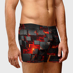 Трусы-боксеры мужские Неоновые квадратики, цвет: 3D-принт — фото 2