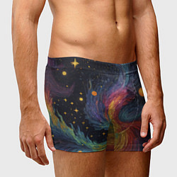 Трусы-боксеры мужские Звездный вихрь абстрактная живопись, цвет: 3D-принт — фото 2