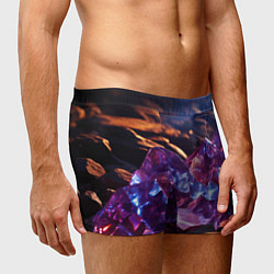 Трусы-боксеры мужские Фиолетовые комические камни, цвет: 3D-принт — фото 2