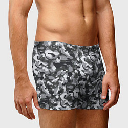 Трусы-боксеры мужские Серый пиксельный камуфляж, цвет: 3D-принт — фото 2