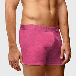 Трусы-боксеры мужские Текстура однотонный розовый Барби, цвет: 3D-принт — фото 2