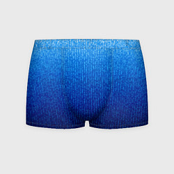 Трусы-боксеры мужские Сине-голубой в вертикальную полоску, цвет: 3D-принт
