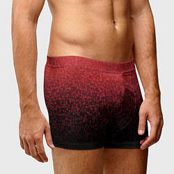Трусы-боксеры мужские Градиент мозаика красно-чёрный, цвет: 3D-принт — фото 2