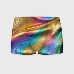 Трусы-боксеры мужские Жидкий радужный металл, цвет: 3D-принт