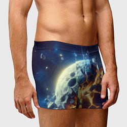 Трусы-боксеры мужские Взрыв планеты - космос от нейросети, цвет: 3D-принт — фото 2