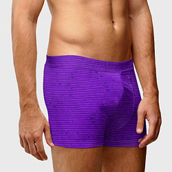 Трусы-боксеры мужские Сочный фиолетовый в полоску, цвет: 3D-принт — фото 2