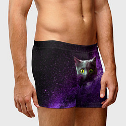 Трусы-боксеры мужские Кошак в космосе, цвет: 3D-принт — фото 2
