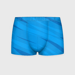 Трусы-боксеры мужские Насыщенный голубой полосами, цвет: 3D-принт