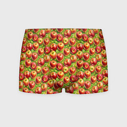Трусы-боксеры мужские Румяные яблоки паттерн, цвет: 3D-принт