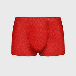 Трусы-боксеры мужские Красный однотонный текстурованный, цвет: 3D-принт