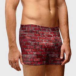 Трусы-боксеры мужские Текстура красного кирпича, цвет: 3D-принт — фото 2