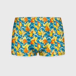 Трусы-боксеры мужские Разноцветные золотые рыбки, цвет: 3D-принт