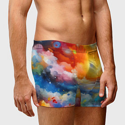 Трусы-боксеры мужские Закат солнца - разноцветные облака, цвет: 3D-принт — фото 2