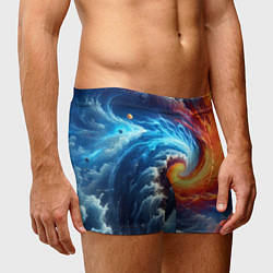 Трусы-боксеры мужские Столкновение двух стихий - инь янь, цвет: 3D-принт — фото 2