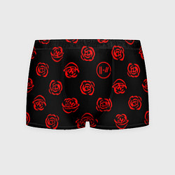 Мужские трусы Twenty one pilots rose pattern