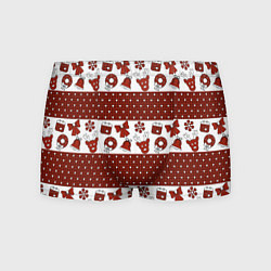 Трусы-боксеры мужские Новогодний паттерн, цвет: 3D-принт