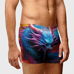 Трусы-боксеры мужские Рогатый дракон, цвет: 3D-принт — фото 2