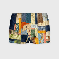 Мужские трусы Пэчворк с собакой