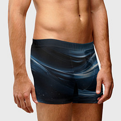 Трусы-боксеры мужские Геометрическая синяя текстура, цвет: 3D-принт — фото 2
