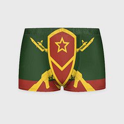 Трусы-боксеры мужские Мотострелковые войска: герб со щитом, цвет: 3D-принт