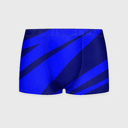 Трусы-боксеры мужские Синий ультрамарин полосы абстракция, цвет: 3D-принт