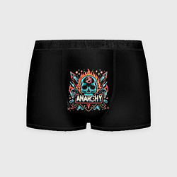 Трусы-боксеры мужские Анархия - черепа, цвет: 3D-принт