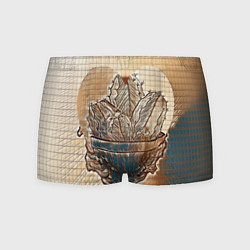 Трусы-боксеры мужские Кактус в сердце, цвет: 3D-принт