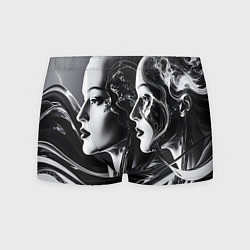 Мужские трусы Абстракция с двумя лицами