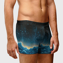 Трусы-боксеры мужские Облака и черное небо текстура, цвет: 3D-принт — фото 2