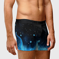 Трусы-боксеры мужские Синяя светящееся краска, цвет: 3D-принт — фото 2