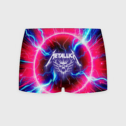 Трусы-боксеры мужские Metallica - neon glow, цвет: 3D-принт
