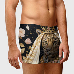 Трусы-боксеры мужские Леопард с короной, цвет: 3D-принт — фото 2