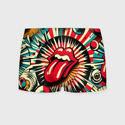 Мужские трусы Logo of the Rolling Stones - pop art