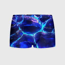 Трусы-боксеры мужские Объемные плиты в неоновом свечение, цвет: 3D-принт