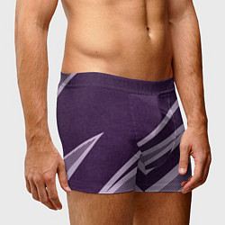 Трусы-боксеры мужские Фиолетовый абстрактный с полосой, цвет: 3D-принт — фото 2