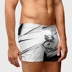 Трусы-боксеры мужские Ведьмак stripes, цвет: 3D-принт — фото 2