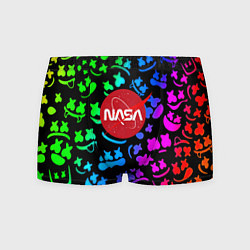 Трусы-боксеры мужские Marshmello x NASA gradient, цвет: 3D-принт
