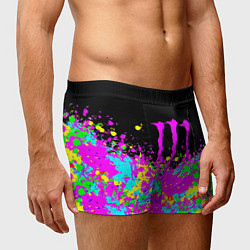 Трусы-боксеры мужские Monster energy краски неоновые, цвет: 3D-принт — фото 2