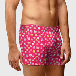 Трусы-боксеры мужские Skzoo pattern pink, цвет: 3D-принт — фото 2
