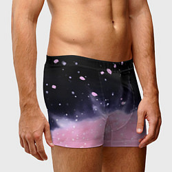 Трусы-боксеры мужские Розовая текстура с лепестками, цвет: 3D-принт — фото 2