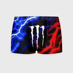 Трусы-боксеры мужские Monster energy молнии неон, цвет: 3D-принт