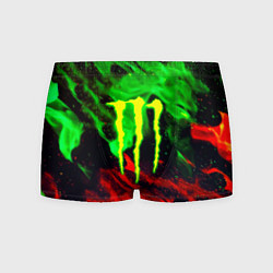 Трусы-боксеры мужские Monster energy огонь лого, цвет: 3D-принт
