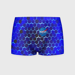 Трусы-боксеры мужские Nasa голубая броня, цвет: 3D-принт