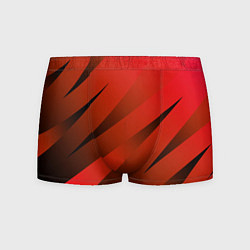 Трусы-боксеры мужские Красно-коричневый абстрактные полосы, цвет: 3D-принт