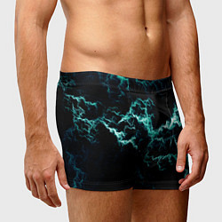 Трусы-боксеры мужские Lightning light blue glow, цвет: 3D-принт — фото 2