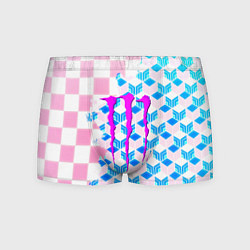 Трусы-боксеры мужские Monster energy neon anime, цвет: 3D-принт