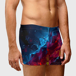 Трусы-боксеры мужские Красные и синие минералы, цвет: 3D-принт — фото 2